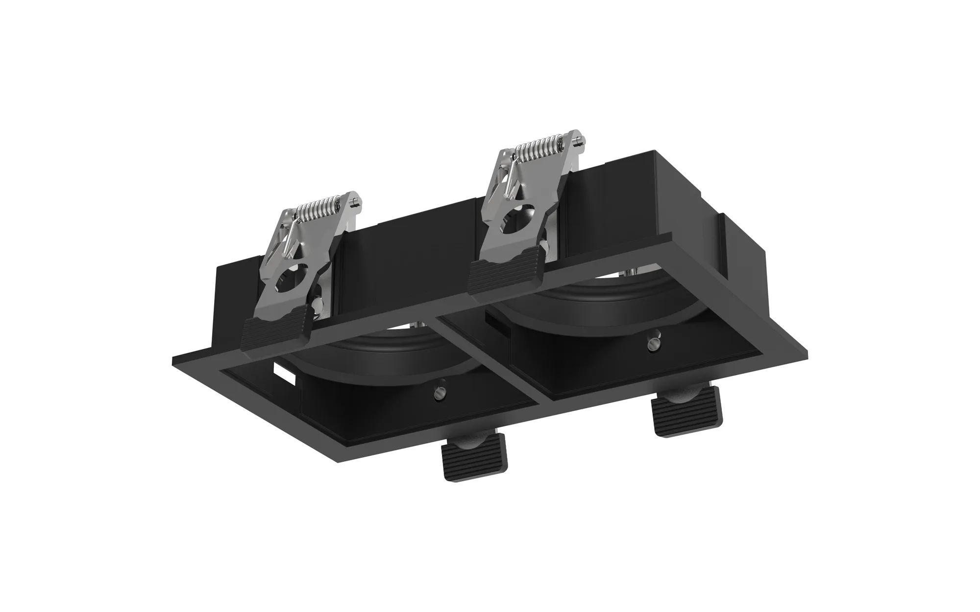 M9707  Sunrise 2 x 8W Rectangular Recessed   Spotlight,Black outer frame,Cutout:110x55mm, 3yrs Warranty